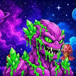 Oozlings #1548, Mutated Crystal Rock · Void Nebula