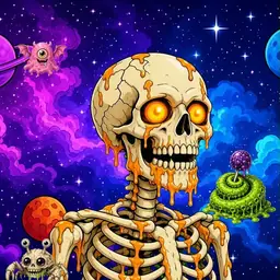 Oozlings #1549, Skull · Void Nebula