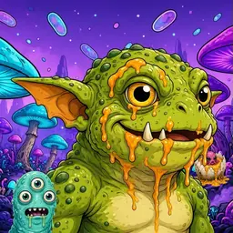 Oozlings #155, Toad Goblin · Fungus Forest