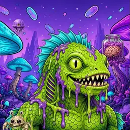 Oozlings #156, Swamp Fish · Fungus Forest