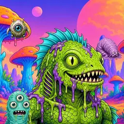 Oozlings #1563, Swamp Fish · Mushroom Desert