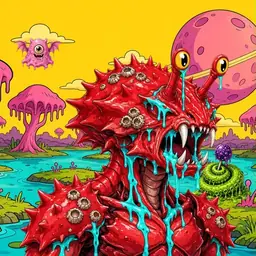 Oozlings #1566, Crab · Turquoise Swamp