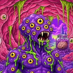 Oozlings #1575, Eyeball Cluster · Flesh Cave