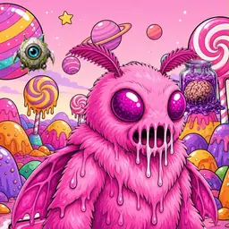 Oozlings #1576, Mutant Moth · Candy Planet
