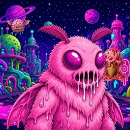 Oozlings #1582, Mutant Moth · Neon City