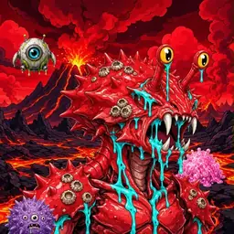 Oozlings #1583, Crab · Lava Fields