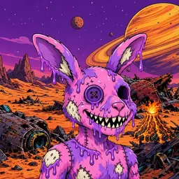 Oozlings #1584, Zombie Bunny · Ship Junkyard
