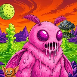 Oozlings #1600, Mutant Moth · Acid Lake