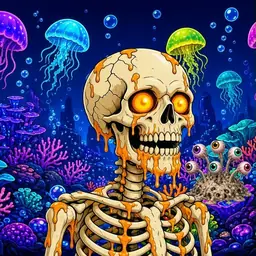 Oozlings #1601, Skull · Glow Reef