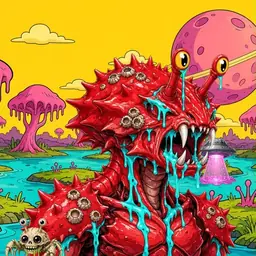 Oozlings #161, Crab · Turquoise Swamp