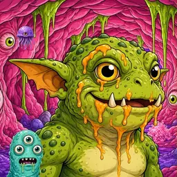 Oozlings #1623, Toad Goblin · Flesh Cave