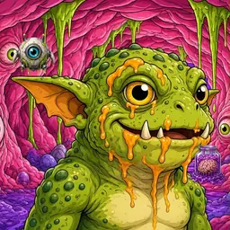 Oozlings #1627, Toad Goblin · Flesh Cave