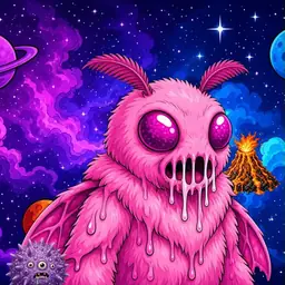 Oozlings #1628, Mutant Moth · Void Nebula