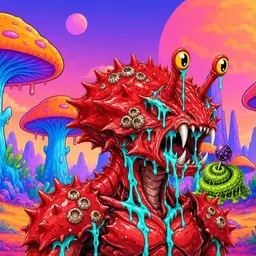 Oozlings #1652, Crab · Mushroom Desert