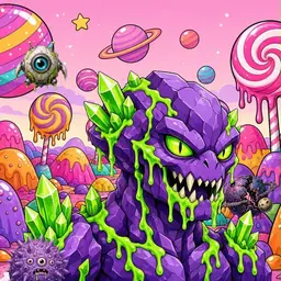 Oozlings #1658, Crystal Rock · Candy Planet
