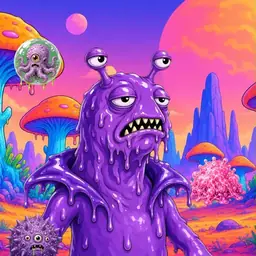 Oozlings #1659, Slug · Mushroom Desert