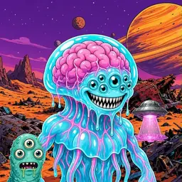 Oozlings #1660, Jellyfish Brain · Ship Junkyard