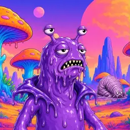 Oozlings #1665, Slug · Mushroom Desert
