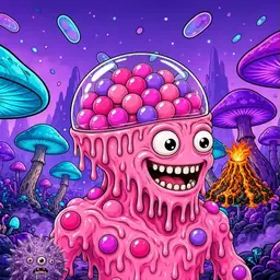 Oozlings #1674, Gumball Brain · Fungus Forest