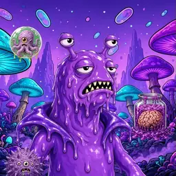 Oozlings #1676, Slug · Fungus Forest