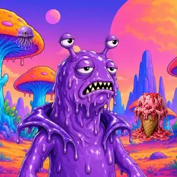 Oozlings #1677, Slug · Mushroom Desert