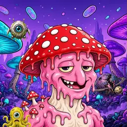 Oozlings #1690, Mushroom Head · Fungus Forest