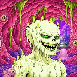 Oozlings #1696, Mutated Candle Wax · Flesh Cave