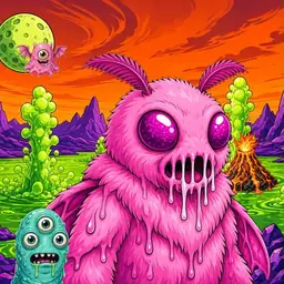 Oozlings #1699, Mutant Moth · Acid Lake