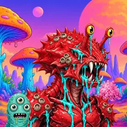 Oozlings #1706, Crab · Mushroom Desert