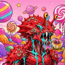 Oozlings #1713, Crab · Candy Planet