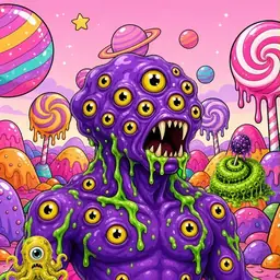 Oozlings #1720, Eyeball Cluster · Candy Planet