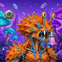 Oozlings #1724, Mutated Crab · Fungus Forest