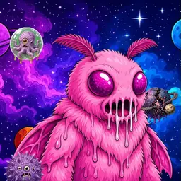 Oozlings #1725, Mutant Moth · Void Nebula