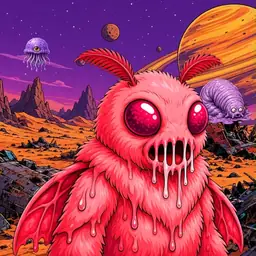 Oozlings #173, Mutated Mutant Moth · Ship Junkyard
