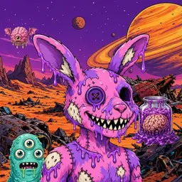 Oozlings #1735, Zombie Bunny · Ship Junkyard