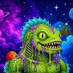 Oozlings #1737, Swamp Fish · Void Nebula