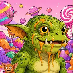 Oozlings #1740, Toad Goblin · Candy Planet