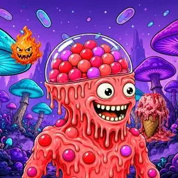 Oozlings #1742, Mutated Gumball Brain · Fungus Forest
