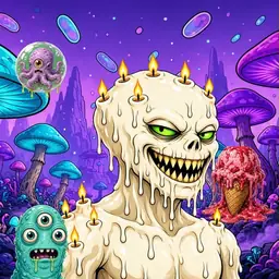 Oozlings #1756, Candle Wax · Fungus Forest