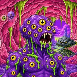 Oozlings #1759, Eyeball Cluster · Flesh Cave