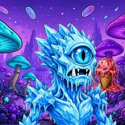 Oozlings #1762, Ice Cyclops · Fungus Forest
