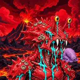 Oozlings #1768, Crab · Lava Fields