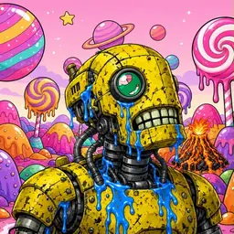 Oozlings #1771, Mutated Rusty Robot · Candy Planet