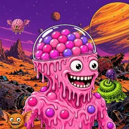 Oozlings #1773, Gumball Brain · Ship Junkyard