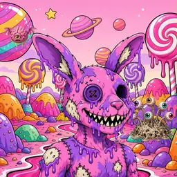 Oozlings #178, Zombie Bunny · Candy Planet