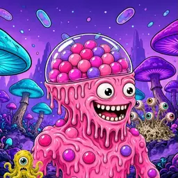 Oozlings #1784, Gumball Brain · Fungus Forest