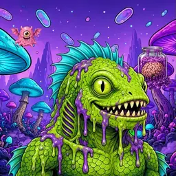 Oozlings #1787, Swamp Fish · Fungus Forest