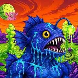 Oozlings #179, Anglerfish · Acid Lake