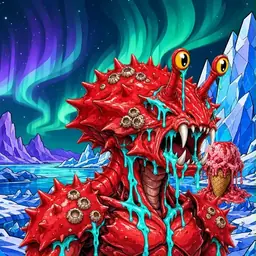 Oozlings #1791, Crab · Aurora Ice