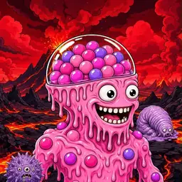 Oozlings #1794, Gumball Brain · Lava Fields